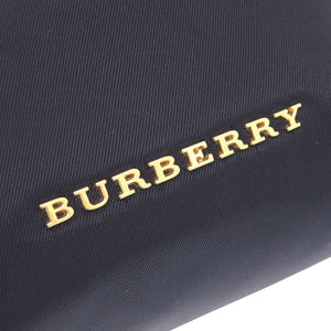新品同様 バーバリー ナイロン ネイビー ポーチ 化粧ポーチ 0489【中古】BURBERRY