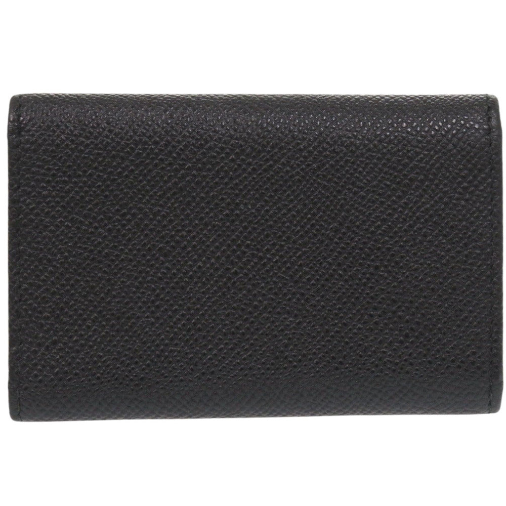 美品 ブルガリ 6連 レザー ブラック キーケース 黒 0490【中古】BVLGARI