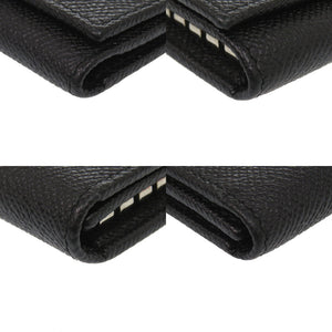 美品 ブルガリ 6連 レザー ブラック キーケース 黒 0490【中古】BVLGARI