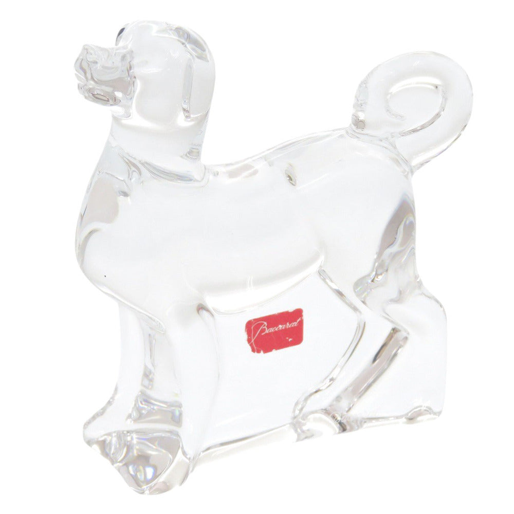 新品同様 バカラ 犬 クリスタル クリア オブジェ 0491【中古】Baccarat