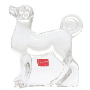 新品同様 バカラ 犬 クリスタル クリア オブジェ 0491【中古】Baccarat