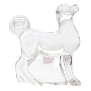 新品同様 バカラ 犬 クリスタル クリア オブジェ 0491【中古】Baccarat