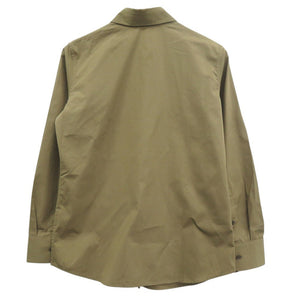 サルヴァトーレフェラガモ 比翼ボタン 長袖シャツ 13H614 737470 コットン カーキ 0531【中古】Salvatore Ferragamo