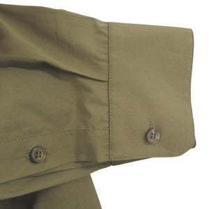 サルヴァトーレフェラガモ 比翼ボタン 長袖シャツ 13H614 737470 コットン カーキ 0531【中古】Salvatore Ferragamo