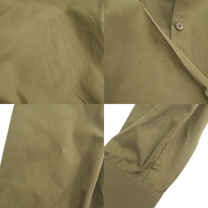 サルヴァトーレフェラガモ 比翼ボタン 長袖シャツ 13H614 737470 コットン カーキ 0531【中古】Salvatore Ferragamo
