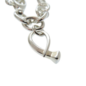 美品 グッチ マルチロゴ Gロゴ ドロップチャーム ドッグタグ バンブー ブレスレット シルバー925 0547【中古】GUCCI