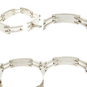 美品 グッチ ロゴ プレート シルバー925 ブレスレット 0548【中古】GUCCI