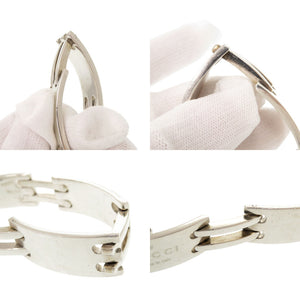 美品 グッチ ロゴ プレート シルバー925 ブレスレット 0548【中古】GUCCI