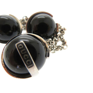 美品 グッチ オニキスビーズ ブレスレット シルバー925 オニキス ブラック 0550【中古】GUCCI