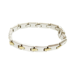 美品 ティファニー Hリンク コンビ シルバー925 シルバー ゴールド ブレスレット 0551【中古】TIFFANY&Co.