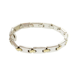 美品 ティファニー Hリンク コンビ シルバー925 シルバー ゴールド ブレスレット 0551【中古】TIFFANY&Co.