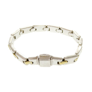 美品 ティファニー Hリンク コンビ シルバー925 シルバー ゴールド ブレスレット 0551【中古】TIFFANY&Co.