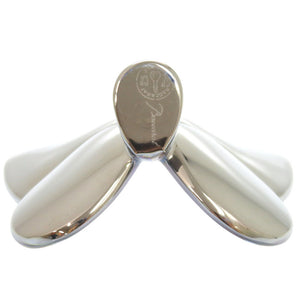 美品 バカラ ラッキーバタフライ 蝶 クリスタル スカラベブルー オブジェ 青 0572【中古】Baccarat