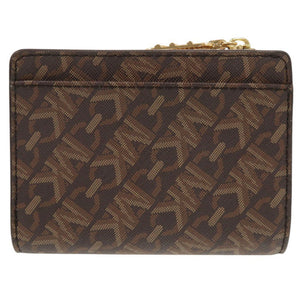 新品同様 マイケルコース EMPIRE エンパイア シグネチャーロゴ スナップ コイン ビルフォールド ミディアム コーティングキャンバス ブラウン 二つ折り財布 0592【中古】Michael Kors