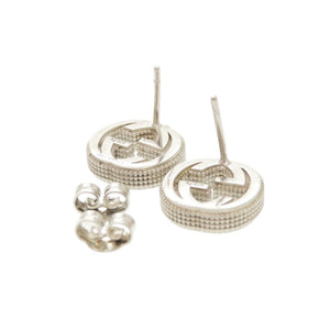 美品 グッチ インターロッキングG シルバー925 ピアス 0593【中古】GUCCI