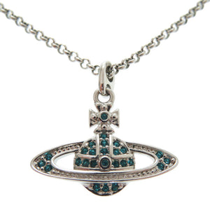 新品同様 ヴィヴィアンウエストウッド オーブ ネックレス ラインストーン シルバー 0594【中古】Vivienne Westwood