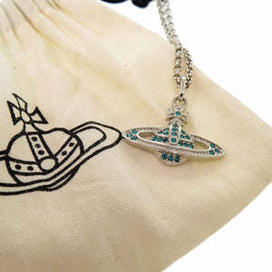 新品同様 ヴィヴィアンウエストウッド オーブ ネックレス ラインストーン シルバー 0594【中古】Vivienne Westwood