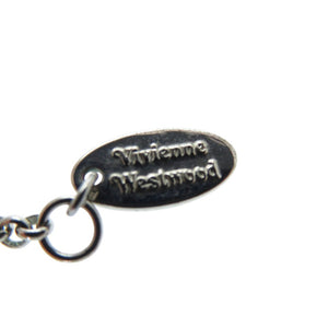 新品同様 ヴィヴィアンウエストウッド オーブ ネックレス ラインストーン シルバー 0594【中古】Vivienne Westwood