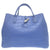 美品 ロンシャン ロゾ トートバッグ クロコ調 クロコ型押し ショルダートート レザー ブルー 0603【中古】Longchamp