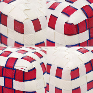 美品 マルニ バスケットバッグ ポリプロピレン レッド/ホワイト トートバッグ 赤 白 0607【中古】MARNI