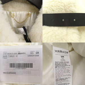 新品同様 マックスマーラ テディベア ケープ 23473607336 SM ポンチョ アルパカ ホワイト 0618【中古】MAX MARA