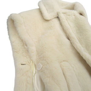 新品同様 マックスマーラ テディベア ケープ 23473607336 SM ポンチョ アルパカ ホワイト 0618【中古】MAX MARA