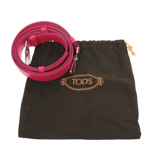 新品同様 トッズ レザー ピンク シルバー ショルダーストラップ 0624【中古】TOD’S