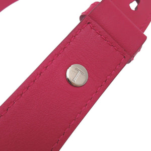 新品同様 トッズ レザー ピンク シルバー ショルダーストラップ 0624【中古】TOD’S