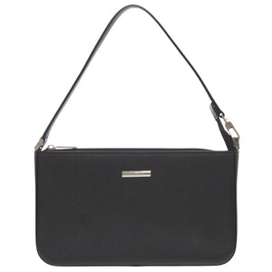 美品 バーバリー レザー ブラック ショルダーバッグ 黒 0633【中古】BURBERRY