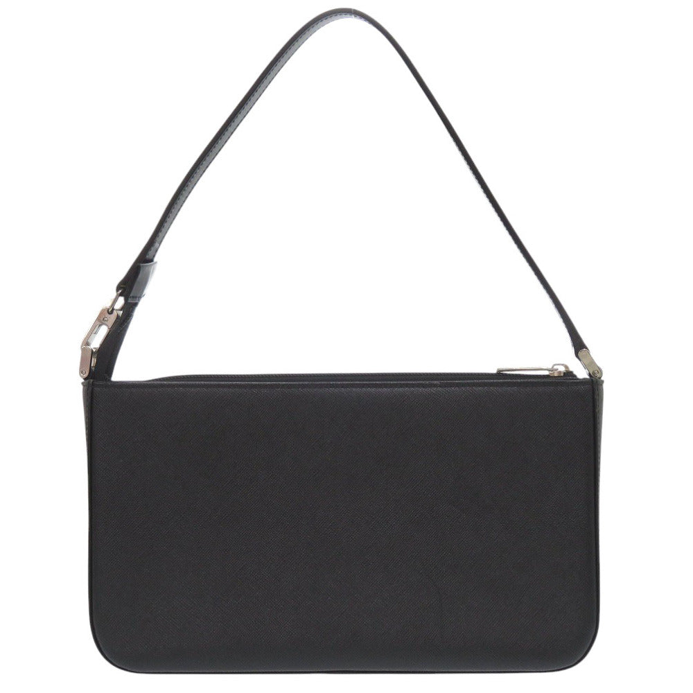 美品 バーバリー レザー ブラック ショルダーバッグ 黒 0633【中古】BURBERRY