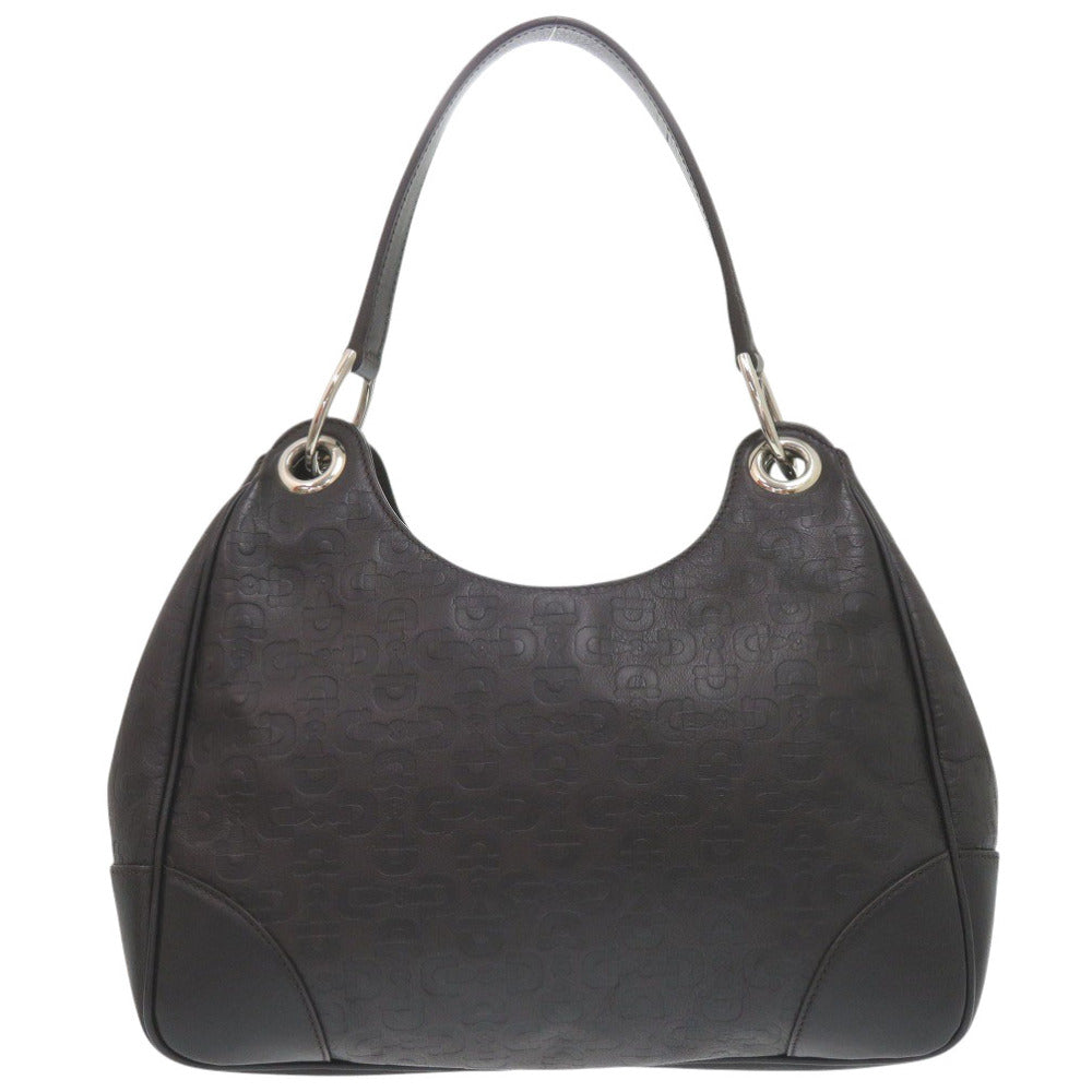 美品 グッチ 257265 レザー ブラック ショルダーバッグ 黒 0635【中古】GUCCI