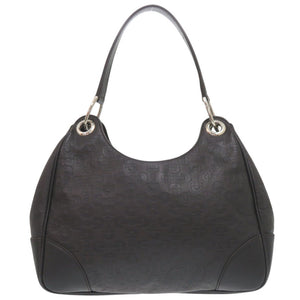 美品 グッチ 257265 レザー ブラック ショルダーバッグ 黒 0635【中古】GUCCI