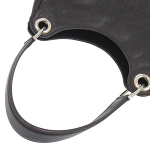 美品 グッチ 257265 レザー ブラック ショルダーバッグ 黒 0635【中古】GUCCI