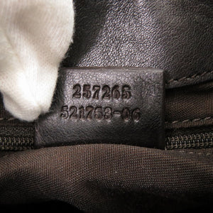 美品 グッチ 257265 レザー ブラック ショルダーバッグ 黒 0635【中古】GUCCI