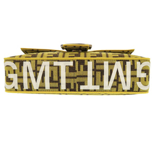 新品同様 フェンディ × フラグメント バゲット 8BR600 キャンバス イエロー 2WAY ハンドバッグ ショルダーバッグ 0664【中古】FENDI