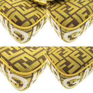 新品同様 フェンディ × フラグメント バゲット 8BR600 キャンバス イエロー 2WAY ハンドバッグ ショルダーバッグ 0664【中古】FENDI