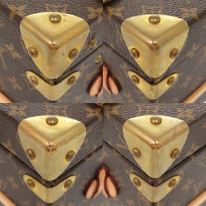 美品 ルイ ヴィトン マル フルール フラワートランク M41504 モノグラムキャンバス ブラウン LV 0669【中古】LOUIS VUITTON