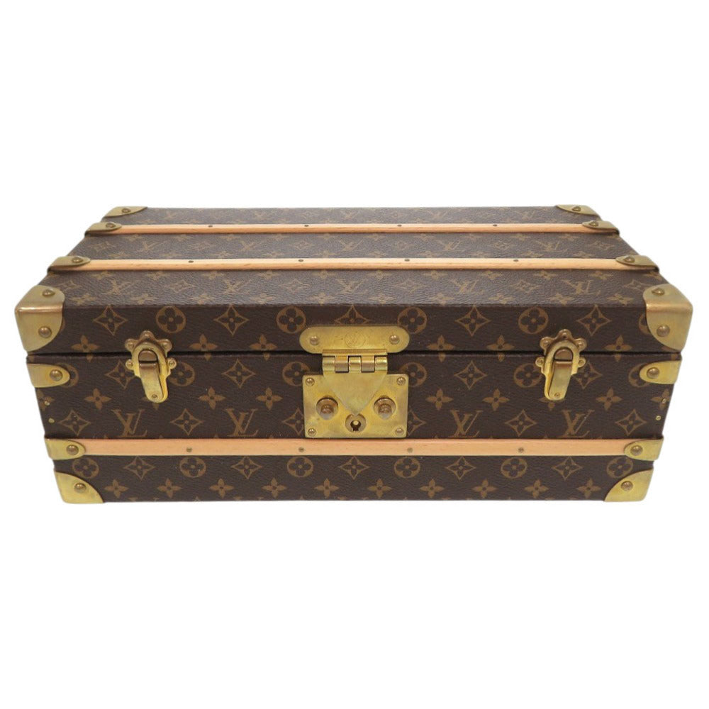 美品 ルイ ヴィトン マル フルール フラワートランク M41504 モノグラムキャンバス ブラウン LV 0669【中古】LOUIS VUITTON