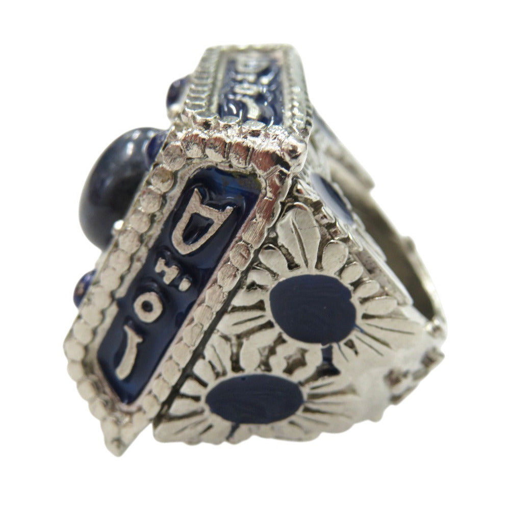 美品 クリスチャンディオール ラピスラズリ ヴィンテージ リング 指輪 天然石 金属 約12号 ユニセックス ブルー 0709【中古】Christian Dior