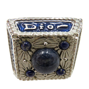 美品 クリスチャンディオール ラピスラズリ ヴィンテージ リング 指輪 天然石 金属 約12号 ユニセックス ブルー 0709【中古】Christian Dior