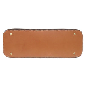 美品 セリーヌ マカダム PVC レザー ブラウン ハンドバッグ 0710【中古】CELINE