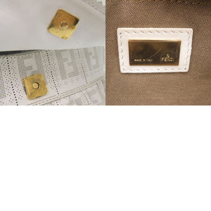 美品 フェンディ ズッカ ワンショルダー 8BR445 ハンドバッグ レザー ホワイト 0711【中古】FENDI