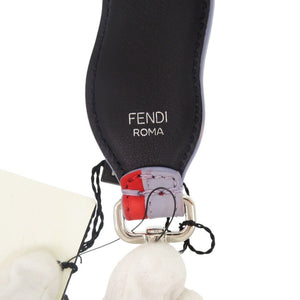未使用品 フェンディ ストラップ ユー スウェード レザー レッド系 パープル系 ショルダーストラップ 0712【中古】FENDI
