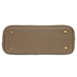 美品 モワナ ギャビー レザー グレージュ 2wayハンドバッグ ブラウン 0721【中古】MOYNAT