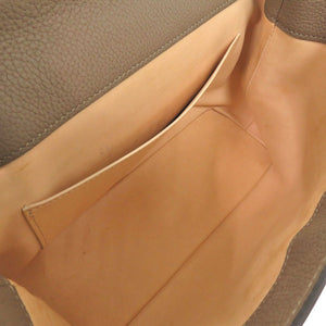 美品 モワナ ギャビー レザー グレージュ 2wayハンドバッグ ブラウン 0721【中古】MOYNAT