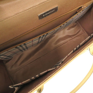 美品 バーバリー ハンドバッグ PVC ベージュ 0738【中古】BURBERRY