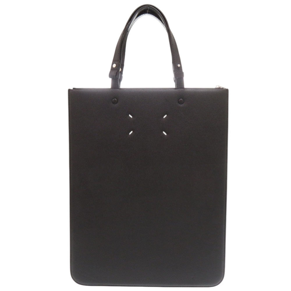 美品 メゾン マルジェラ 4ステッチ S55WC0125 レザー ブラック トートバッグ 黒 0748【中古】Maison Margiela