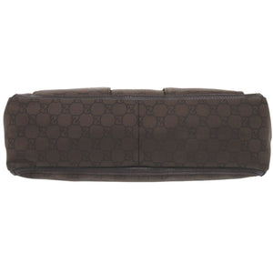 美品 グッチ アビーライン 268639 GGナイロン ブラウン トートバッグ 茶 0752【中古】GUCCI