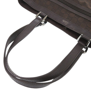 美品 グッチ アビーライン 268639 GGナイロン ブラウン トートバッグ 茶 0752【中古】GUCCI