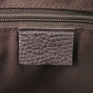 美品 グッチ アビーライン 268639 GGナイロン ブラウン トートバッグ 茶 0752【中古】GUCCI